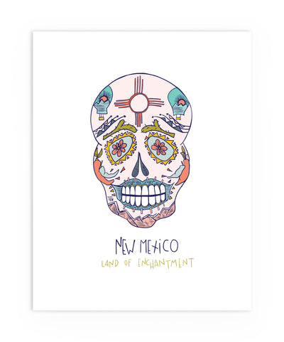 New Mexico Skull art print